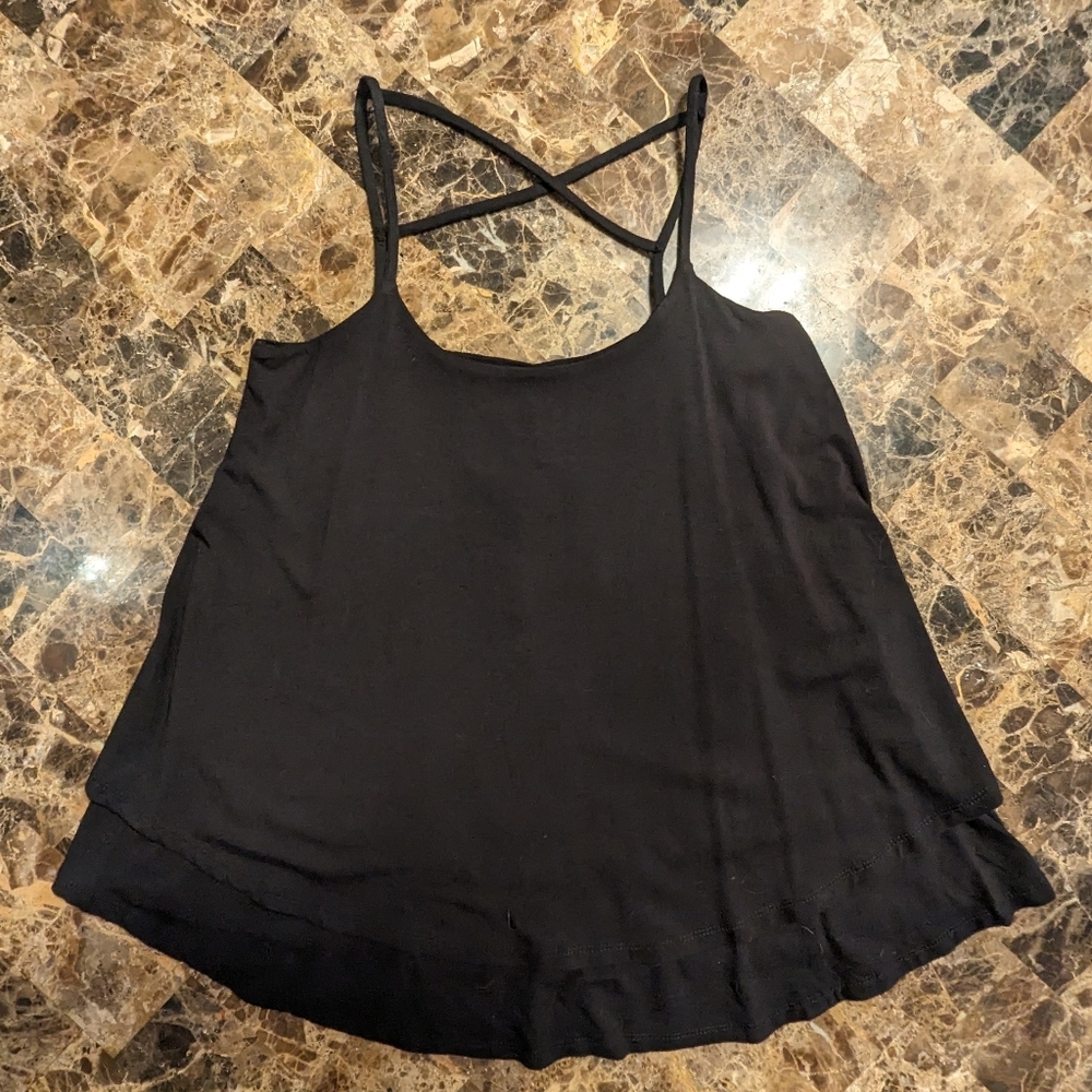 5/$25 Elie Tahari Tiered Black Camisole - Picture 3 of 5